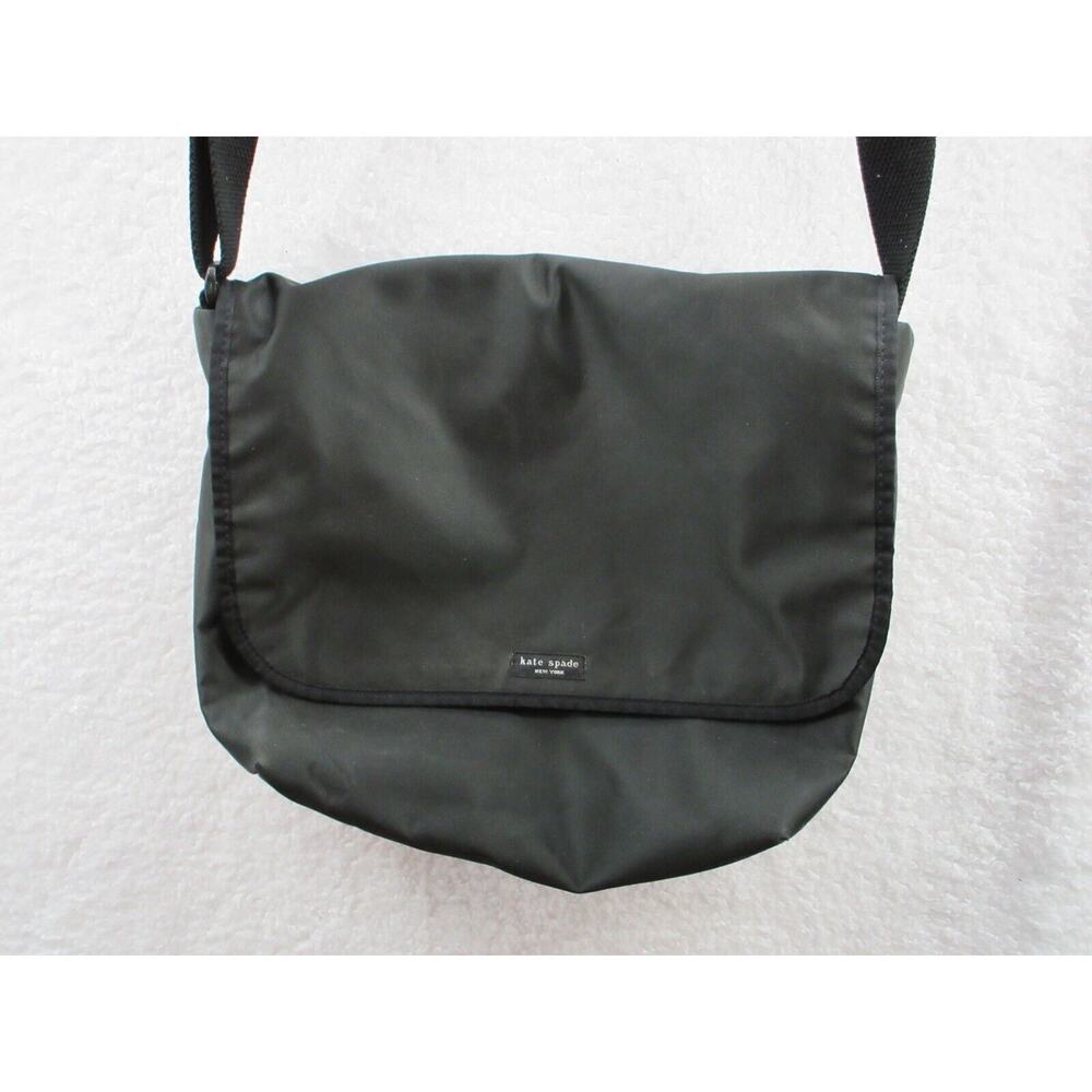 Kate Spade black Nylon Messenger Bag w/ adjustable shoulder strap